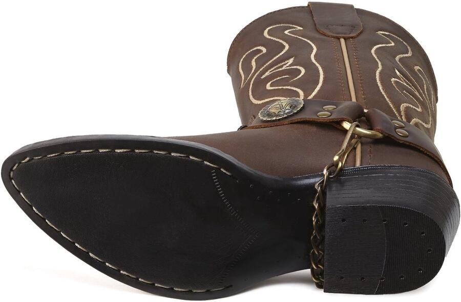 Bootstock Bobby Cowboylaarzen Kinderen Bruin Leer