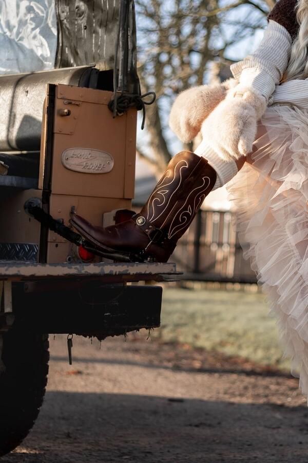 Bootstock Bobby Dames Cowboylaarzen Bruin