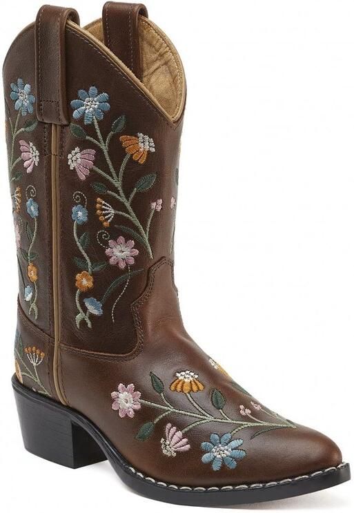Bootstock Bouquet Dark Brown Cowboylaarzen Tieners Bruin Leer