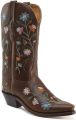 Bootstock Bouquet Dark Brown Cowboylaarzen Dames Bruin Leer - Bruin