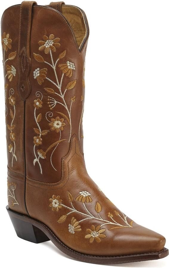 Bootstock Bouquet Light Brown Cowboylaarzen Dames Bruin Leer