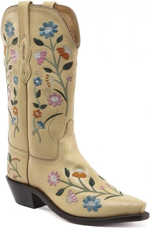 Bootstock Bouquet Cowboylaarzen Dames Veelkleurig Leer
