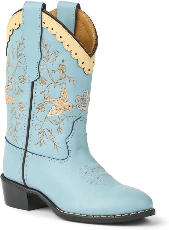 Bootstock Dusty Blue High Cowboylaarzen Kinderen Blauw Leer