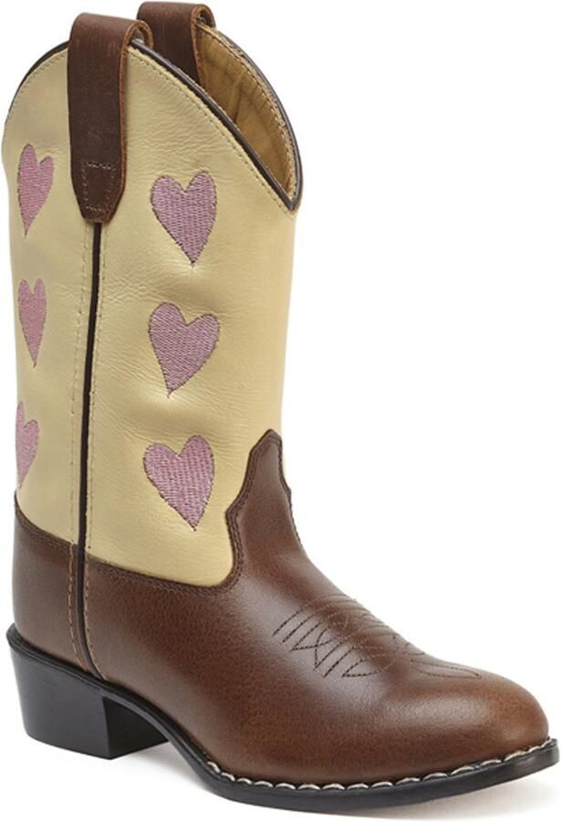 Bootstock Hearts Brown Cowboylaarzen Kinderen Bruin Leer