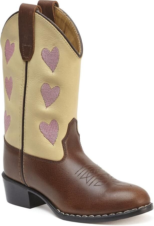 Bootstock Hearts Brown Cowboylaarzen Tieners Bruin Leer