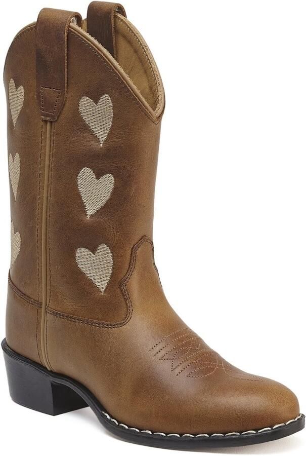 Bootstock Hearts Brown Cowboylaarzen Tieners Bruin Leer