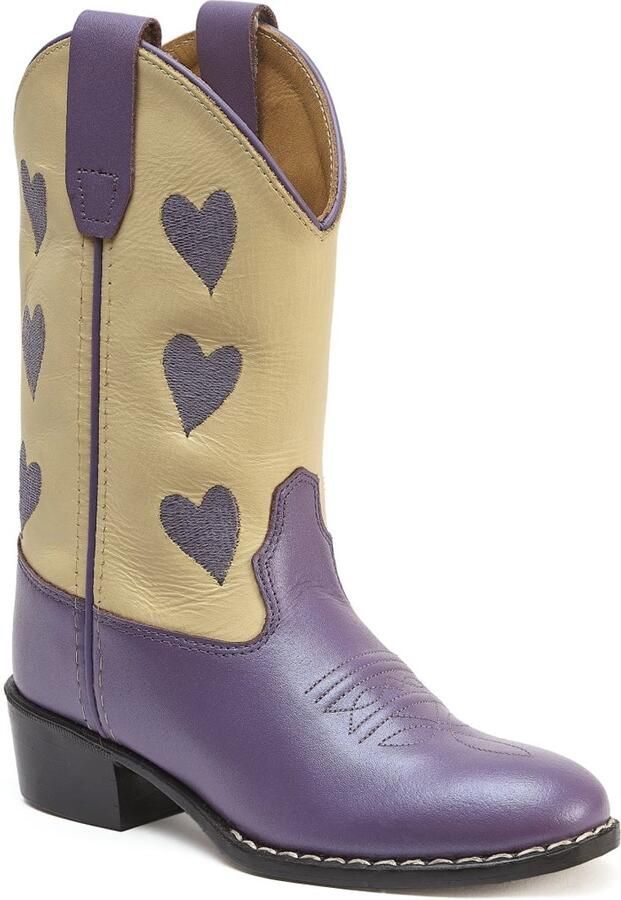 Bootstock Hearts Lilac Cowboylaarzen Tieners Paars Leer