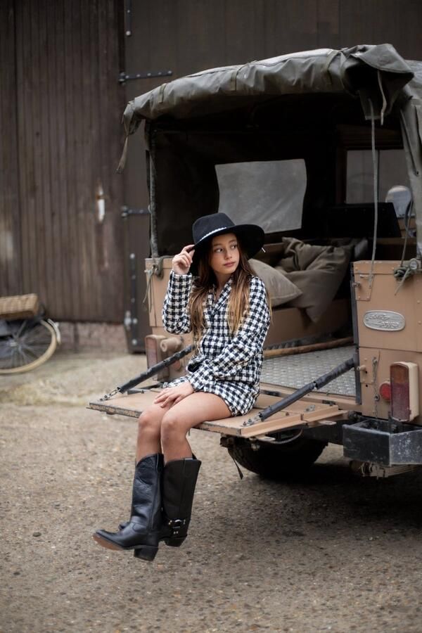 Bootstock Jacky Black High Cowboylaarzen Tieners Zwart Leer - Foto 2