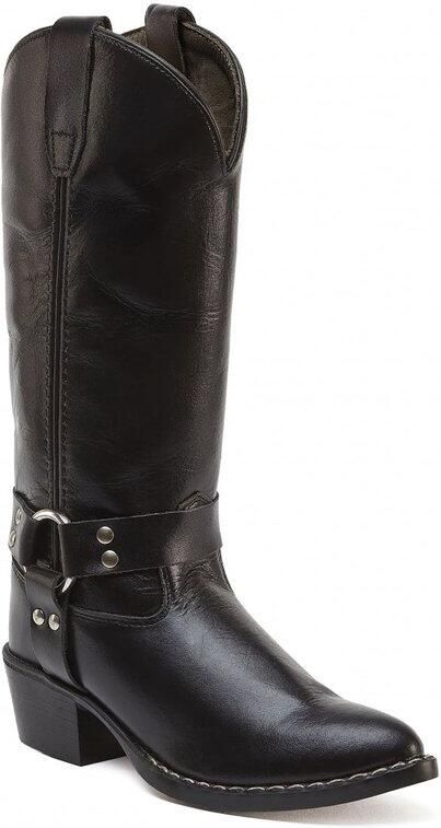Bootstock Jacky Black High Cowboylaarzen Tieners Zwart Leer