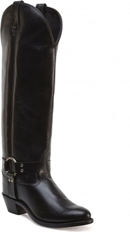 Bootstock Jacky Black High Cowboylaarzen Dames Zwart Leer