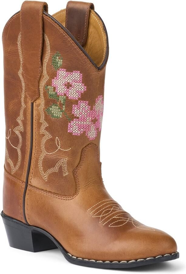 Bootstock Cognac Flower High Cowboylaarzen Kinderen Bruin Leer - Foto 6