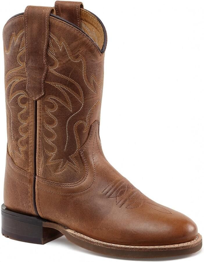 Bootstock Hearts Red Cowboylaarzen Tieners Licht Bruin Leer