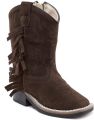 Bootstock Ruffle Tan Mini Cowboylaarzen Peuters Bruin Leer - Bruin