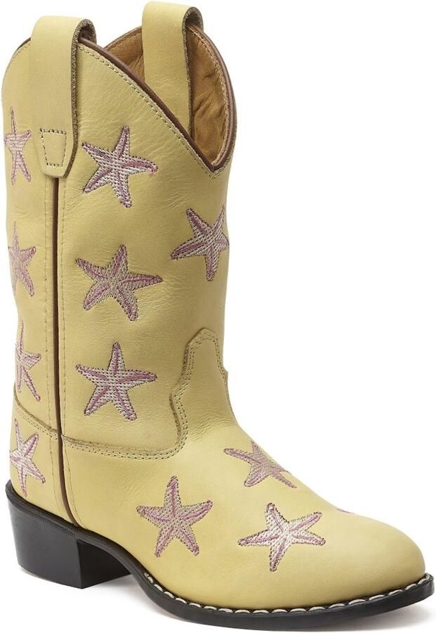 Bootstock Starfish Cream pink Laarzen Leer Meisjes Beige