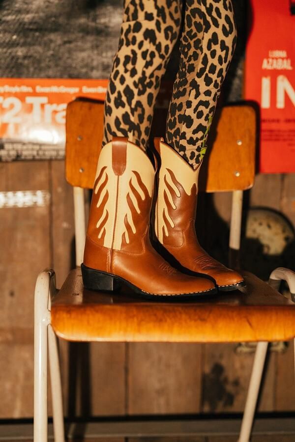 Bootstock Sweetheart Brown Cowboylaarzen Dames Bruin Leer - Foto 2