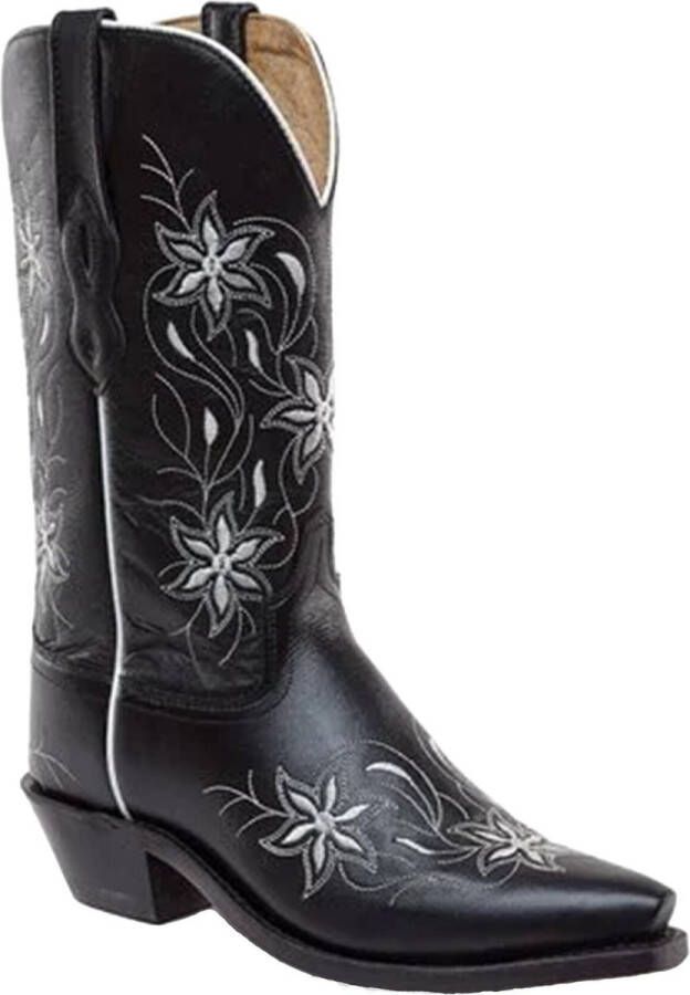 Bootstock Laarzen Zwart Leer Dolly cowboy laarzen zwart