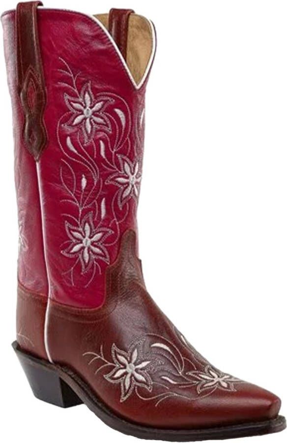 Bootstock Laarzen Roze Leer Jolene cowboy laarzen roze