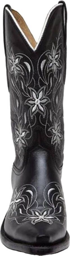 Bootstock Laarzen Zwart Leer Dolly cowboy laarzen zwart