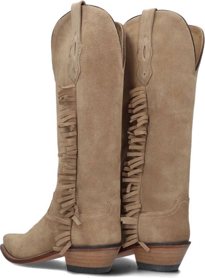 Bootstock Ruffle High Shaft Women Cowboylaarzen Western Laarzen Dames Beige