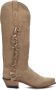 Bootstock Ruffle High Shaft Women Cowboylaarzen Western Laarzen Dames Beige - Thumbnail 2