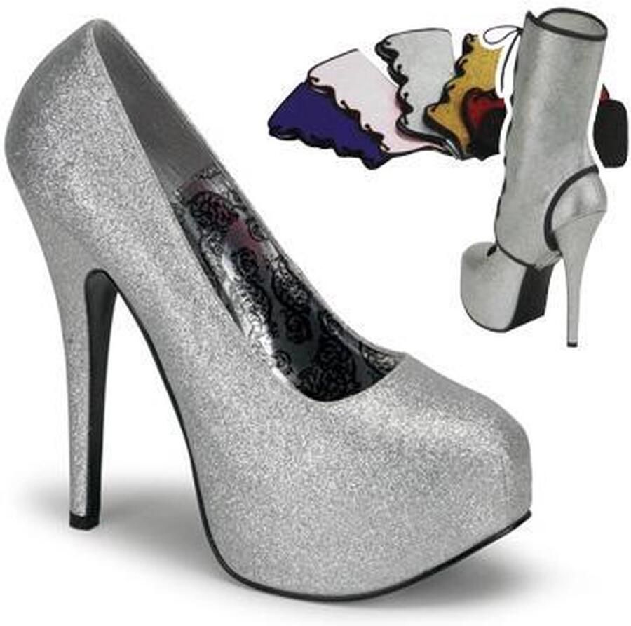 Bordello Pumps 37 Shoes TEEZE 31G Zilverkleurig