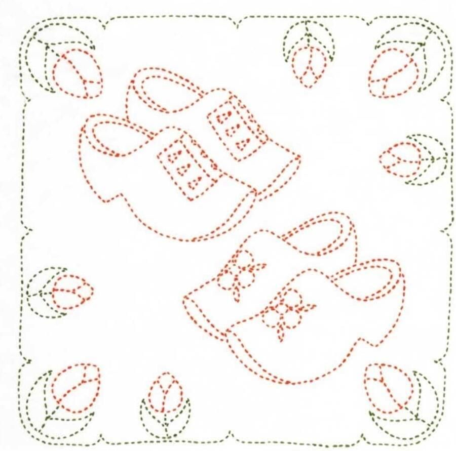 Borduurkit Clogs ontwerp