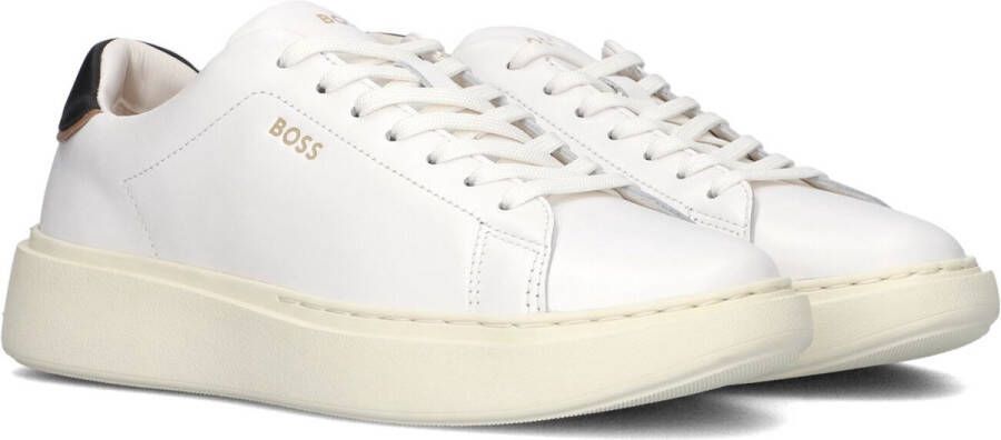 Boss Sneakers van leer met contrastgarnering model 'Amber'