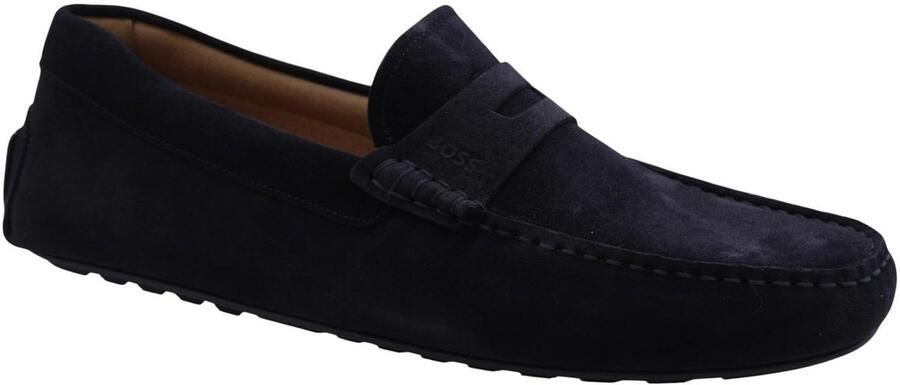 Boss Blauwe Suède Mocassins voor Heren - Foto 2