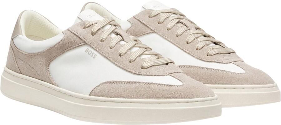 Boss Sneakers van echt leer met labelopschrift