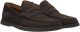 Boss Loafers van runder-velours - Donkerbruin