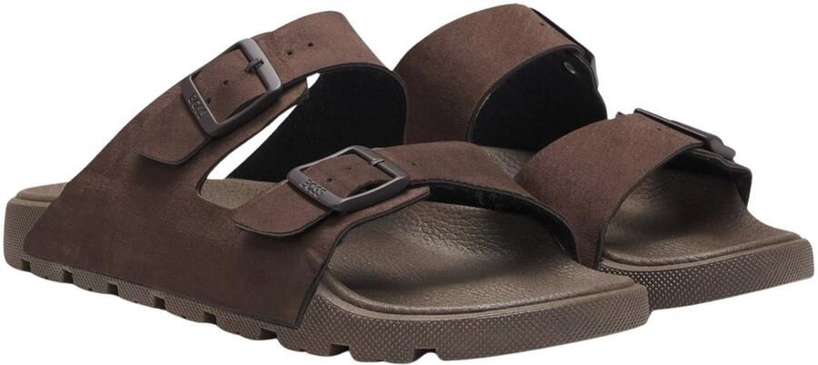 Boss Sandalen met twee riempjes en all-over logodetails