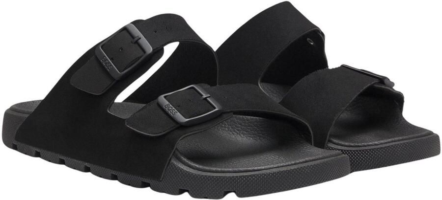Boss Sandalen met twee riempjes en all-over logodetails