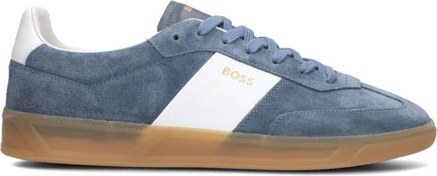 Hugo Boss Blauwe Suède Lage Sneakers Blue Heren