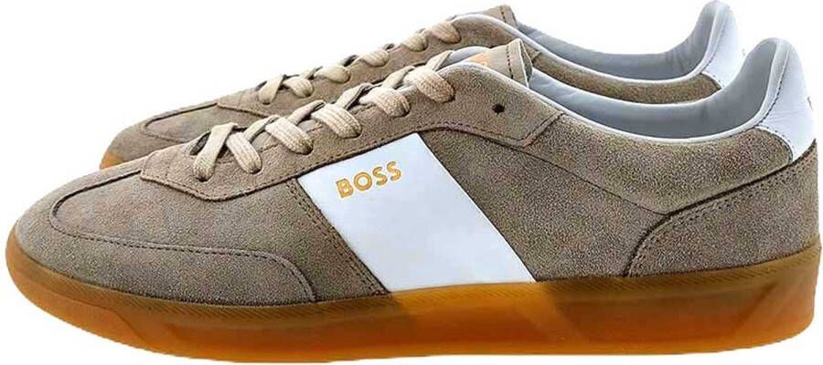 BOSS Lage Sneakers Heren Brandon_tenn Maat: 45 Materiaal: Suède Kleur: Beige
