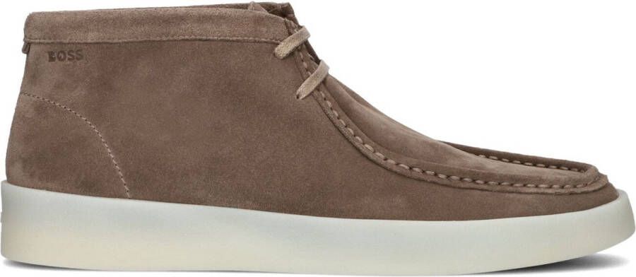 BOSS Clay Desb Lage sneakers Leren Sneaker Heren Beige