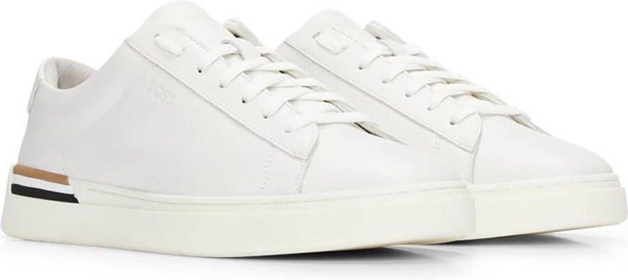 BOSS Lage Sneakers Heren Clint Tenn Maat: 44 Materiaal: Leer Kleur: Wit