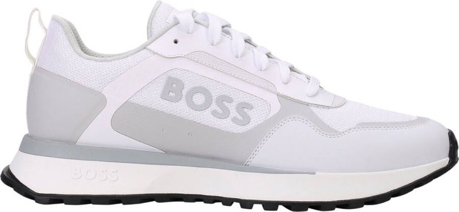 BOSS Lage Sneakers Heren Jonah_runn Maat: 41 Materiaal: Textiel Kleur: Wit
