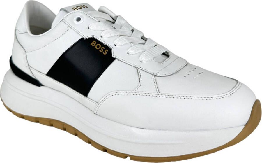 Boss Hugo Sneakers Heren Lage sneakers Herenschoenen Leer Jace Runn Wit zwart