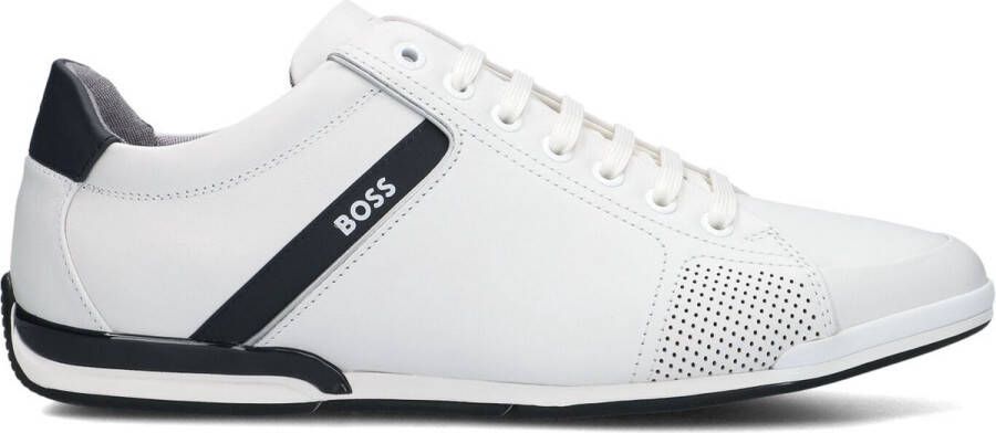 BOSS Lage Sneakers Heren Saturn Lowp Maat: 43 Materiaal: Leer Kleur: Wit