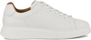 Hugo Boss Low-top lederen sneakers met merk baas bulton_runn_lt op 10240265 01 wit Heren