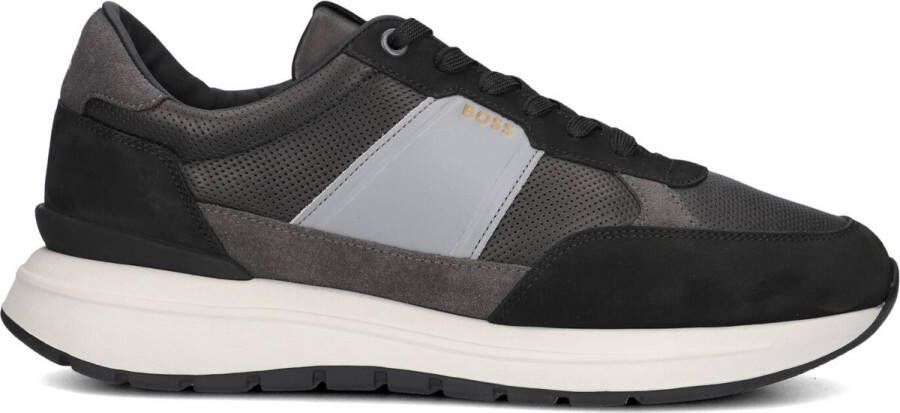 BOSS Lage Sneakers Heren Jace Runn Maat: 41 Materiaal: Leer Kleur: Grijs