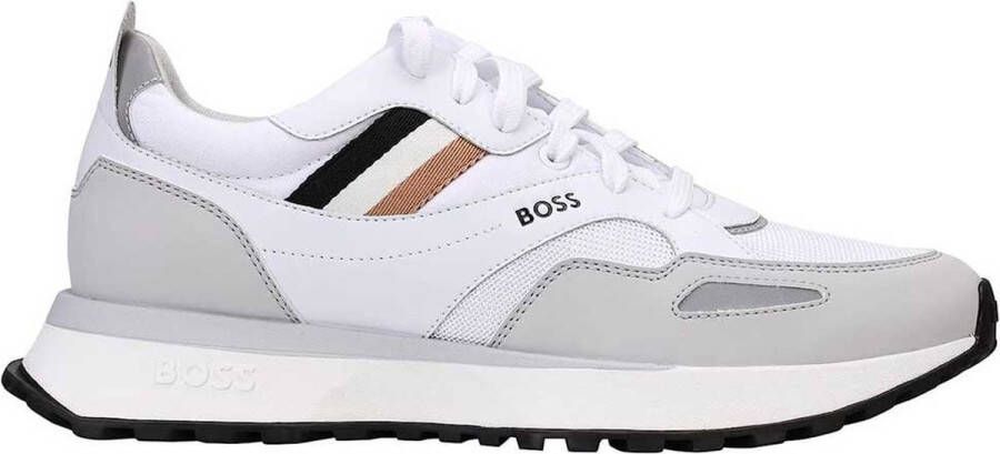 Hugo Boss Sportieve Stijl Witte Sneakers met Merks Kenmerkende Gestreepte Tape White Heren - Foto 1