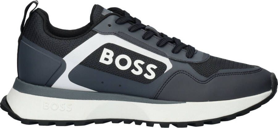 BOSS Lage Sneakers Heren Jonah_runn Maat: 44 Materiaal: Textiel Kleur: Blauw