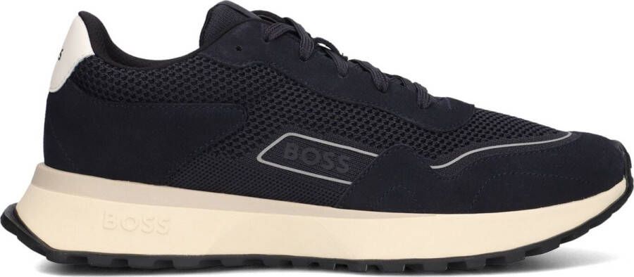 BOSS Lage Sneakers Heren Jonah_runn Maat: 44 Materiaal: Suède Kleur: Blauw