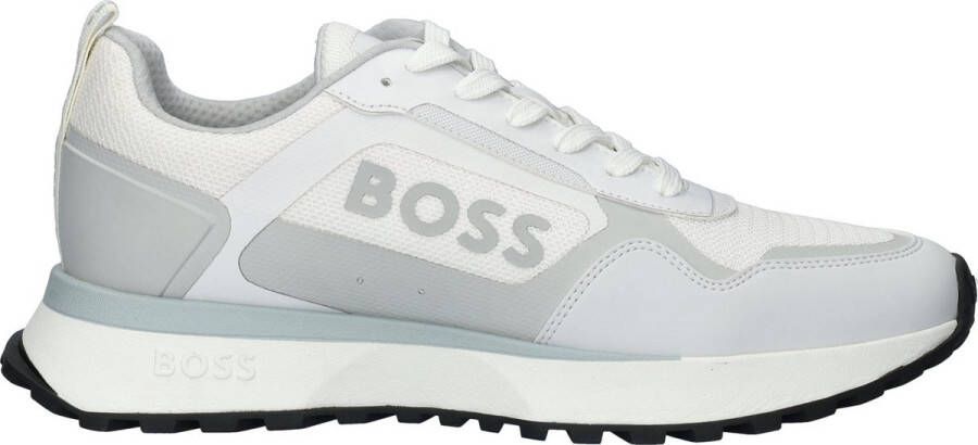 Boss Black Witte Sneakers met Logo Detail White Heren