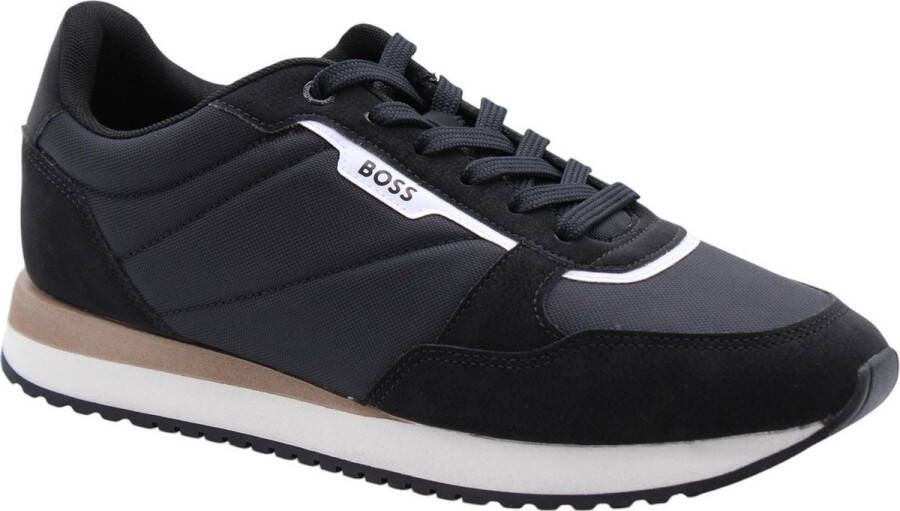 BOSS Lage Sneakers Heren Kai Runn Maat: 41 Materiaal: Mesh Kleur: Zwart