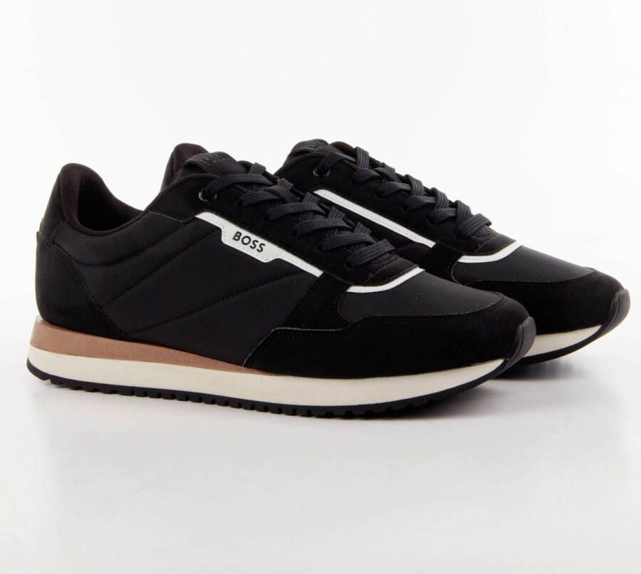 BOSS Lage Sneakers Heren Kai Runn Maat: 41 Materiaal: Mesh Kleur: Zwart