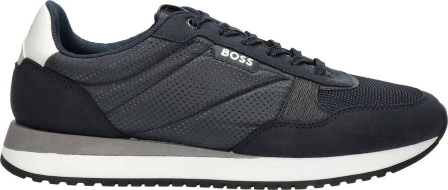 BOSS Lage Sneakers Heren Kai Runn Maat: 40 Materiaal: Suède Kleur: Blauw - Foto 1