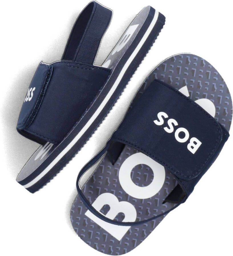 Boss Kids Chinelo J50889 Slippers Unisex Blauw