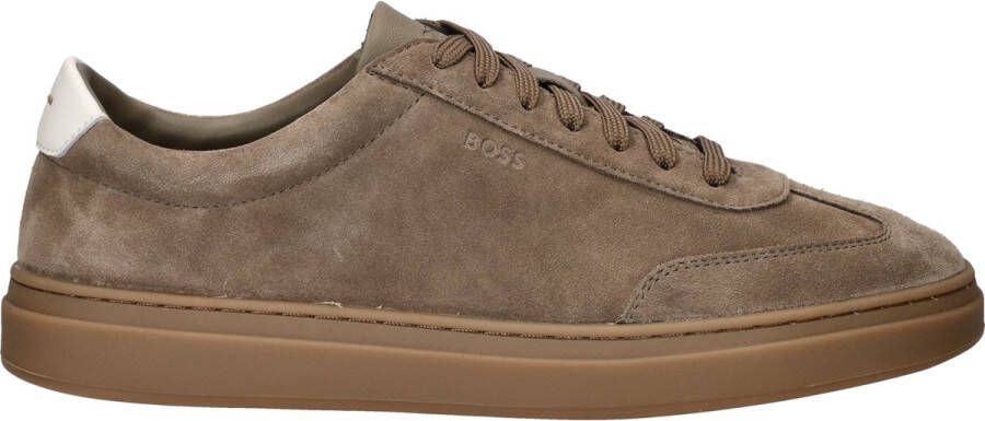 BOSS Lage Sneakers Heren Kieran_tenn Maat: 41 Materiaal: Suède Kleur: Taupe
